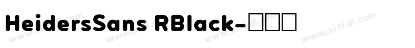 HeidersSans RBlack字体转换